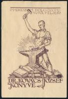 Petry Béla (1902-1996): Dr. Kovács József könyve. Vonalas klisé, 7x5 cm