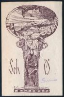 Péczel L.: Sch. Ö. Ex-libris. Vonalas klisé 11x7 cm