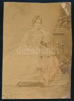cca 1865 Konkoly Antónia, keményhátú fotó sérüléssel, karton vágott, 16×11,5 cm