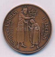 Fritz Mihály (1947-) / Szabó Géza (1939-) 1995. "MÉE Székesfehérvár - Könyves Kálmán - II. István 1116-1131." kétoldalas bronz emlékérem (42,5mm) T:AU patina