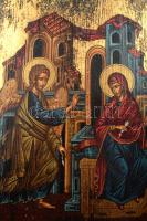 Kézzel festett bizánci ikon másolat, jó állapotban, 33x24 cm