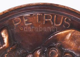 Petrus Paulus Rubens. Nagyméretű domborított réz falidísz, d: 52 cm