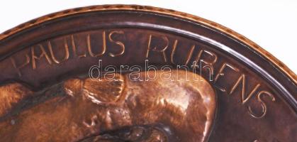 Petrus Paulus Rubens. Nagyméretű domborított réz falidísz, d: 52 cm