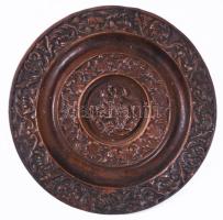 Vas falidísz lovas ábrázolással, d: 21 cm