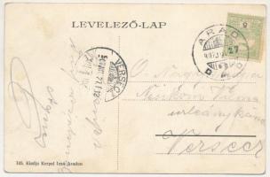 1907 Arad, Andrássy téri részlet, Központi Szálloda, Singer Sándor, Hilyer Mihály, Kintzler Zoltán, ...