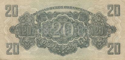 1944. "V. H." 2P, 5P (2x), 20P (4x) közte erős sorszám nyomási eltolódással!, 50P, 100P T:...