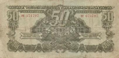 1944. "V. H." 2P, 5P (2x), 20P (4x) közte erős sorszám nyomási eltolódással!, 50P, 100P T:...