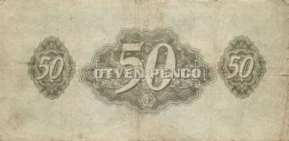 1944. "V. H." 2P, 5P (2x), 20P (4x) közte erős sorszám nyomási eltolódással!, 50P, 100P T:...