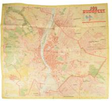 Budapest térképe, 1:25 000, kiadja: M. Kir. Térképészeti Intézet, szakadt, sérült, 74×90 cm