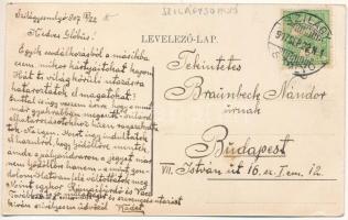 1907 Szilágysomlyó, Simleu Silvaniei; Fő tér, Schupiter János és Verecz üzlete, férfi szabó. Heimlic...