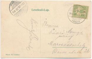 1906 Dicsőszentmárton, Tarnaveni, Diciosanmartin; Rákóczy (Rákóczi) utca. Hirsch Mór kiadása / stree...