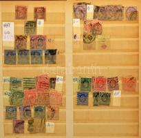 Angol gyűjtemény az 1880-as 1990-es évekből, erőssége a szépen kidolgozott specializált modern forgalmi rész rengeteg bélyeggel, benne sok összefüggés, változat, regionális bélyegek stb. többletpéldányok is, 3 db jó állapotú A/4-es vagy nagyobb berakóban