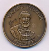 Bognár György (1944-) 1990. "MÉE Gyöngyösi Csoport - Az Aradi Vértanúk Emlékére / Lázár Vilmos 1815-1849" kétoldalas bronz emlékérem (42,5mm) T:AU patina Adamo GS8