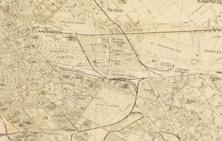 1926 Budapest székesfőváros és környéke térképe, Bp., M. Kir. Állami Térképészet, 1:25.000, hajtott,...