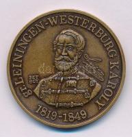 Bognár György (1944-) / Szabó Tamás (1952-) 1994. "MÉE Gyöngyösi Csoport - Aradi Vértanúk / gr. Leiningen-Westerburg Károly" kétoldalas bronz emlékérem (42,5mm) T:AU patina Adamo GS13
