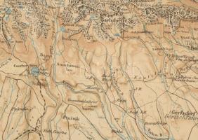 Die Hohe Tatra, A Magas Tátra térképe, Berlin, Albert Goldsmith, Berlin, L. Kraatz, 32x48 cm