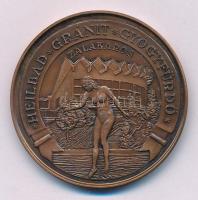 Bognár György (1944-) 1990. "Heilbad Gránit Gyógyfürdő Zalakaros / A fürdő megnyitásának 25. évfordulójára Zalakaros tanácsa" kétoldalas bronz emlékérem (42,5mm) T:AU patina