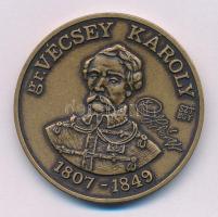 Bognár György (1944-) 1997. "MÉE Gyöngyösi Csoport - Aradi Vértanúk / gr. Vécsey Károly" kétoldalas bronz emlékérem (42,5mm) T:AU patina Adamo GS16