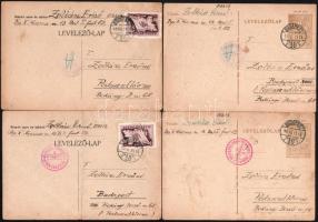 1949-1950 A Budapesti Országos Büntetőintézet (Kozma utcai börtön) rabjának levelezése, 8 db