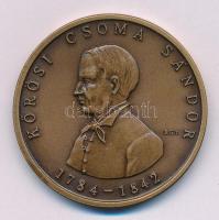 Bognár György (1944-) 1987. "Kőrösi Csoma Sándor 1784-1842 / Magyar Mezőgazdasági Múzeum Baráti Körének Szécsényi Csoportja - Kőrösi Csoma Sándor Emlékmúzeum megnyitása Szécsény" kétoldalas bronz emlékérem (42,5mm) T:AU patina