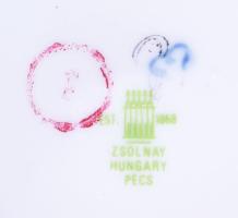 Zsolnay 6 darab virágmintás tálka, jelzett, hibátlan, m: 8,5 cm