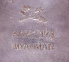 Ezüst (Ag) tárolóedény és dísztárgy, jelzett, nettó 113g