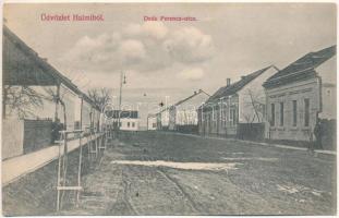 1913 Halmi, Halmeu; Deák Ferenc utca. Szilágyi Arthur műintézetéből / street