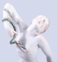 Herendi kisplasztika - Öngyilkos Kleopátra. Terv.: Szilágyi Nagy István (1900-1954). Jelzett, hibátl...