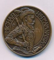 Tóth Sándor (1933-2019) 1985. "Apanagyfalvi I. Apafi Mihály / MÉE Hajdú-Bihar Megyei szervezete" kétoldalas bronz emlékérem (42,5mm) T:AU patina Adamo DE6