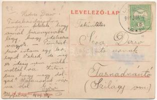 1909 Illyefalva, Ilyefalva, Ilgendorf, Ilieni; Református erődtemplom. Hartenbaum Sámuel kiadása / C...