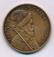 Tóth Sándor (1933-) 1988. "MÉE Hajdú-Bihar Megyei szervezete / Somlyói Báthori Kristóf" kétoldalas bronz emlékérem (42,5mm) T:AU patina Adamo DE12