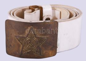 Szovjet katonai díszelgő öv, bőr, fém szép állapotban