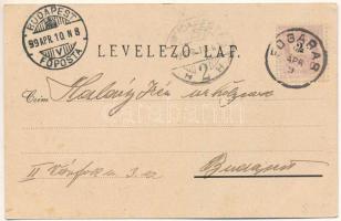 1899 Fogaras, Fagaras; Vár, katolikus templom, vártér. Kiadja Thürfeld Dávid / castle, Chatolic chur...