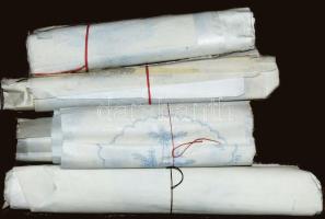 cca 300-400 darab antik kékfestő minta, klf méretben. Így együtt kuriózum!