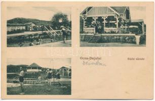 1940 Désakna, Ocna Dejului; Baile sarate. V. Roman / sósfürdő, fürdőzők / salt baths, bathers + "1940 Szamosújvár visszatért" So. Stpl. + "M. Kir. Posta 205" bélyegző (tűnyom / pinmark)