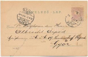 1900 Mehádia, Mehadia; Várrom, pályaudvar, vasútállomás, Forrás utca, Brauch A. fia üzlete. Újévi üd...