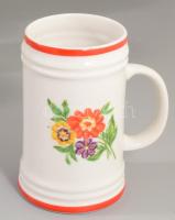 6 db Hollóházi Volán kis korsó. Matricás, jelzett, hibátlan 11 cm