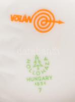 6 db Hollóházi Volán kis korsó. Matricás, jelzett, hibátlan 11 cm