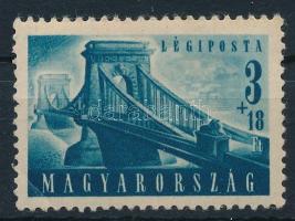 1948 Lánchíd (II.) blokkból kitépett bélyeg (kis saroktörés) (18.000)
