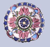 Csenki (Czvalinga ) István: Tálka, mázas kerámia, Jelzett, kopással, d: 11 cm,