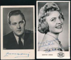 Pataky Jenő (1914-1996) és Zentai Anna (1924-2017) színészek aláírt fotója