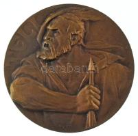 Svájc DN "Tell" kétoldalas bronz emlékérem, "Huguenin" gyártói jelzéssel (50mm) T:AU,XF kis ph. Switzerland ND "Tell" double-sided bronze medallion with "Huguenin" maker's mark (50mm) C:AU,XF small edge error