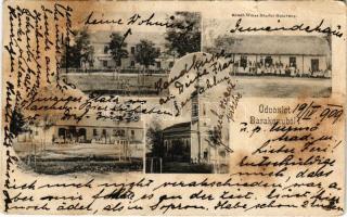 1909 Alsóbarakony, Barakony, Berechiu; Fő utca, templom, üzlet. Weisz Sándor kiadása / main street, church, shop (szakadás / tear)