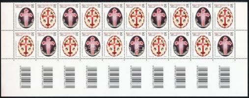 2015 Húsvét 10 db sor ívsarki vonalkódos húszastömbben