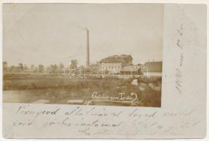 1900 Torda, Turda; Cellulózgyár / cellulose factory, pulp factory. photo (vágott / cut)