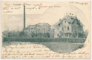 1901 Torda, Turda; Cellulózgyár / cellulose factory, pulp factory (fa)