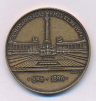 Lebó Ferenc (1960-) 1996. "A honfoglalás emlékére / Árpád nagyfejedelem" kétoldalas bronz ...