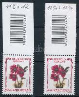 2011 Virág XVI. - Védett hazai virág 2 db bélyeg, az egyik 11 1/2 : 12, a másik 12 1/4 : 12 3/4 fogazással