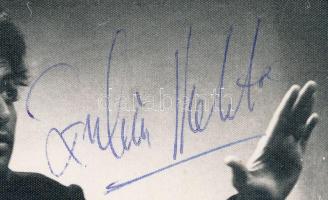 Zubin Mehta (1936- ) indiai karmester aláírt fotója, 9x14 cm / Signed photo of Zubin Mehta (1936- ) Indian conductor