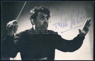 Zubin Mehta (1936- ) indiai karmester aláírt fotója, 9x14 cm / Signed photo of Zubin Mehta (1936- ) ...